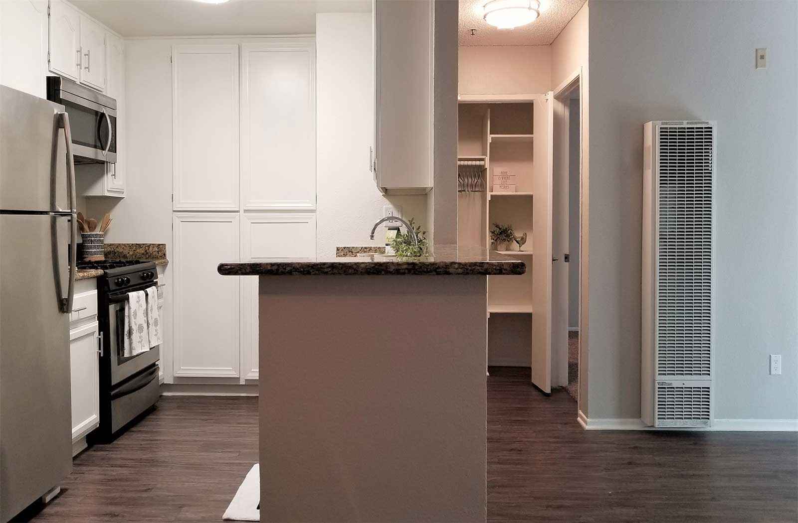 interior hallway and kitchen pass through